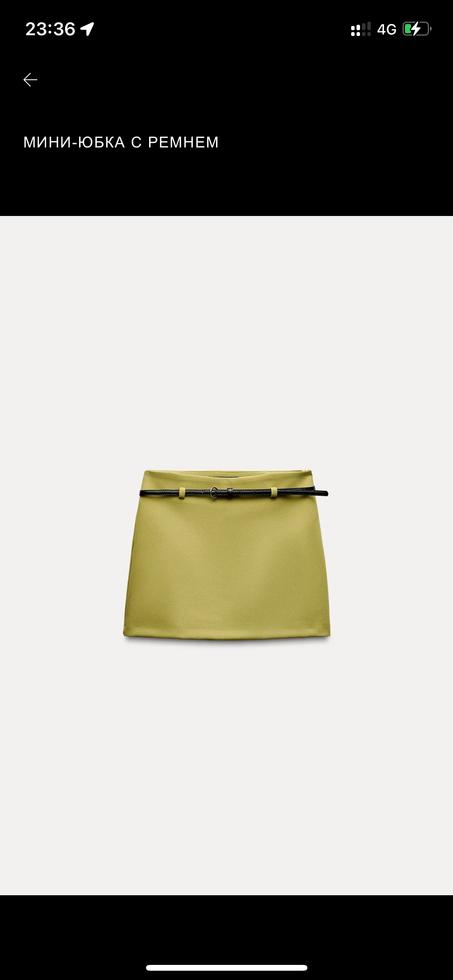 Зеленая юбка zara