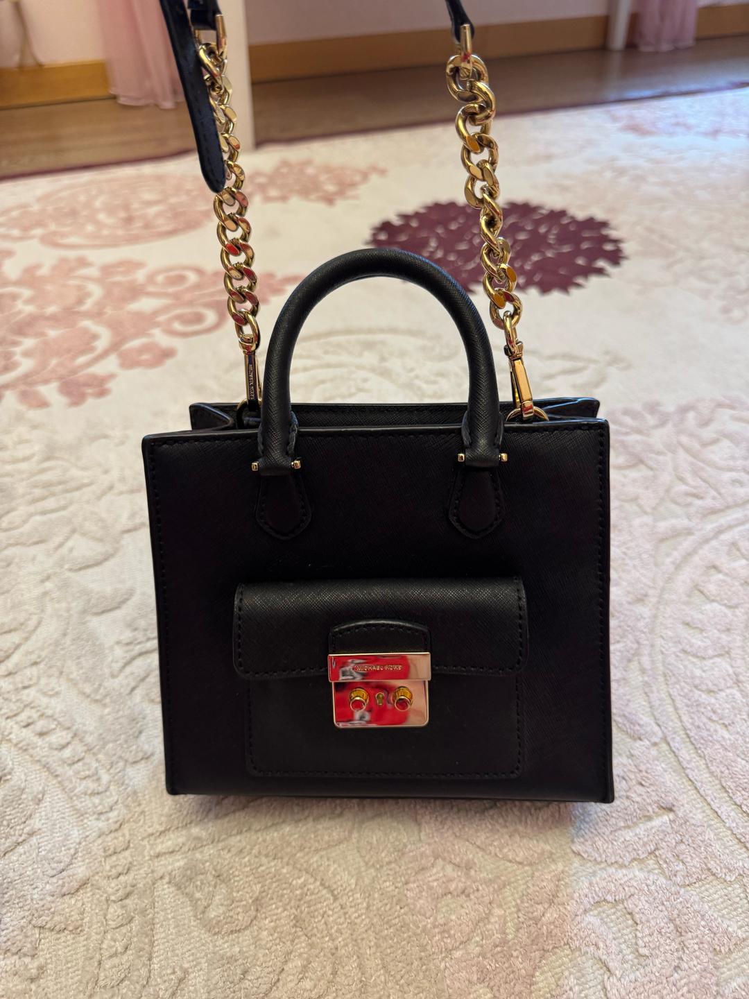 Michael Kors Michael Kors Black Leather Satchel — фото 2