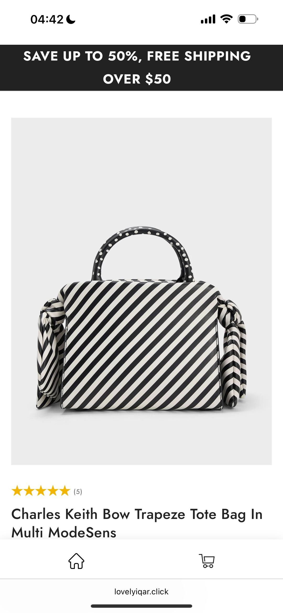 Charles & Keith Charles & Keith Top Handle Bow Trapeze Bag in Multicolor — фото 2