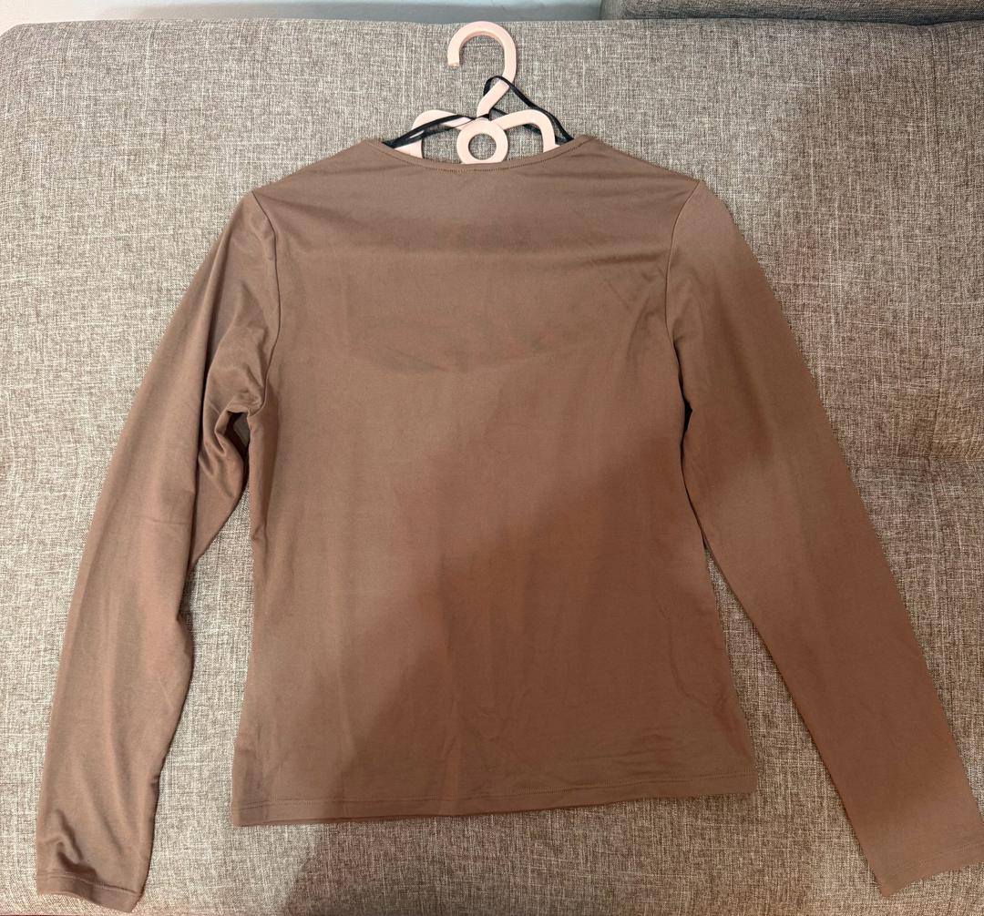 H&M Коричневый лонгслив H&m — фото 2