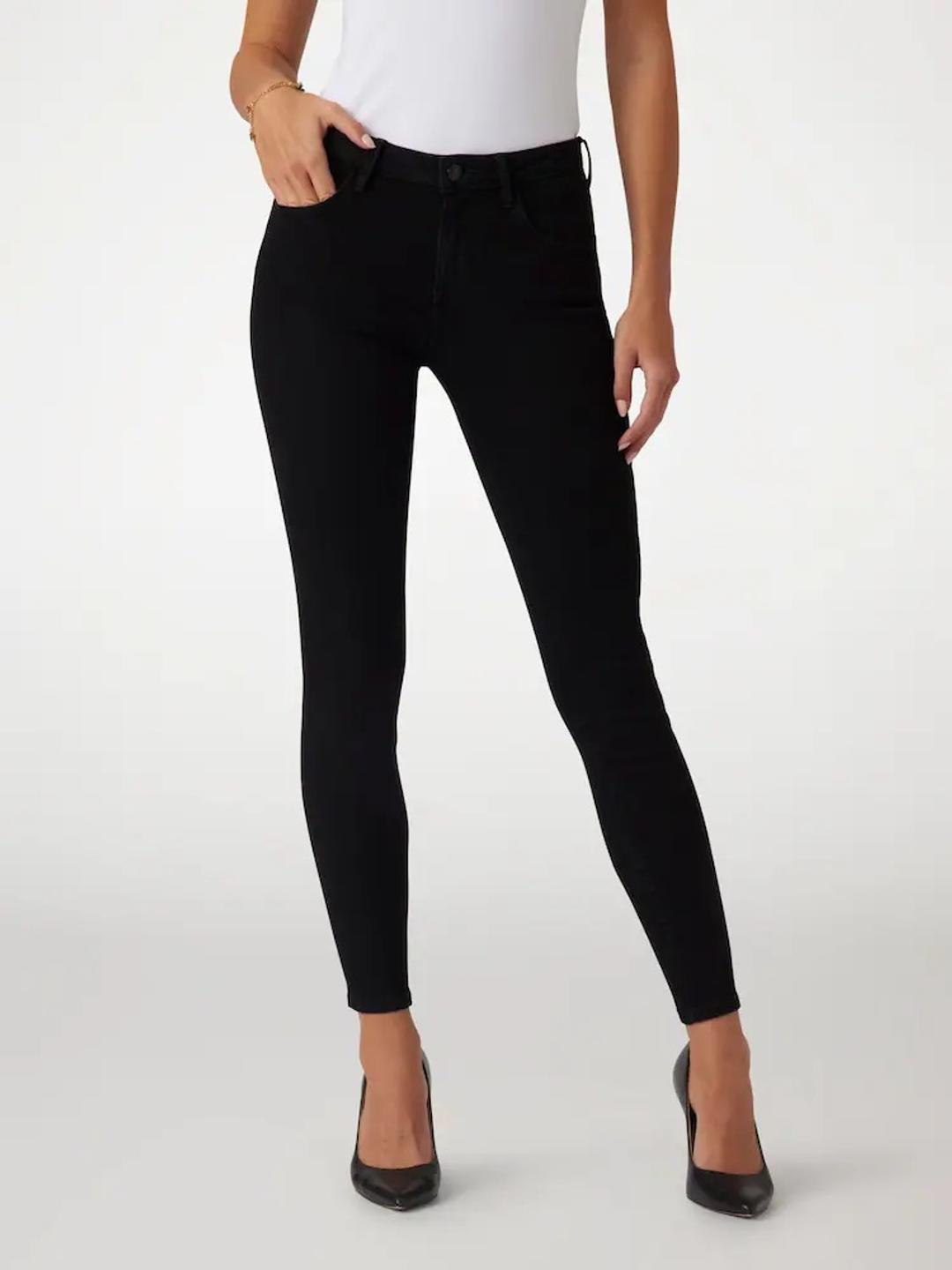 GUESS Джинсы Guess черные облегающие высокие посадка — фото 2