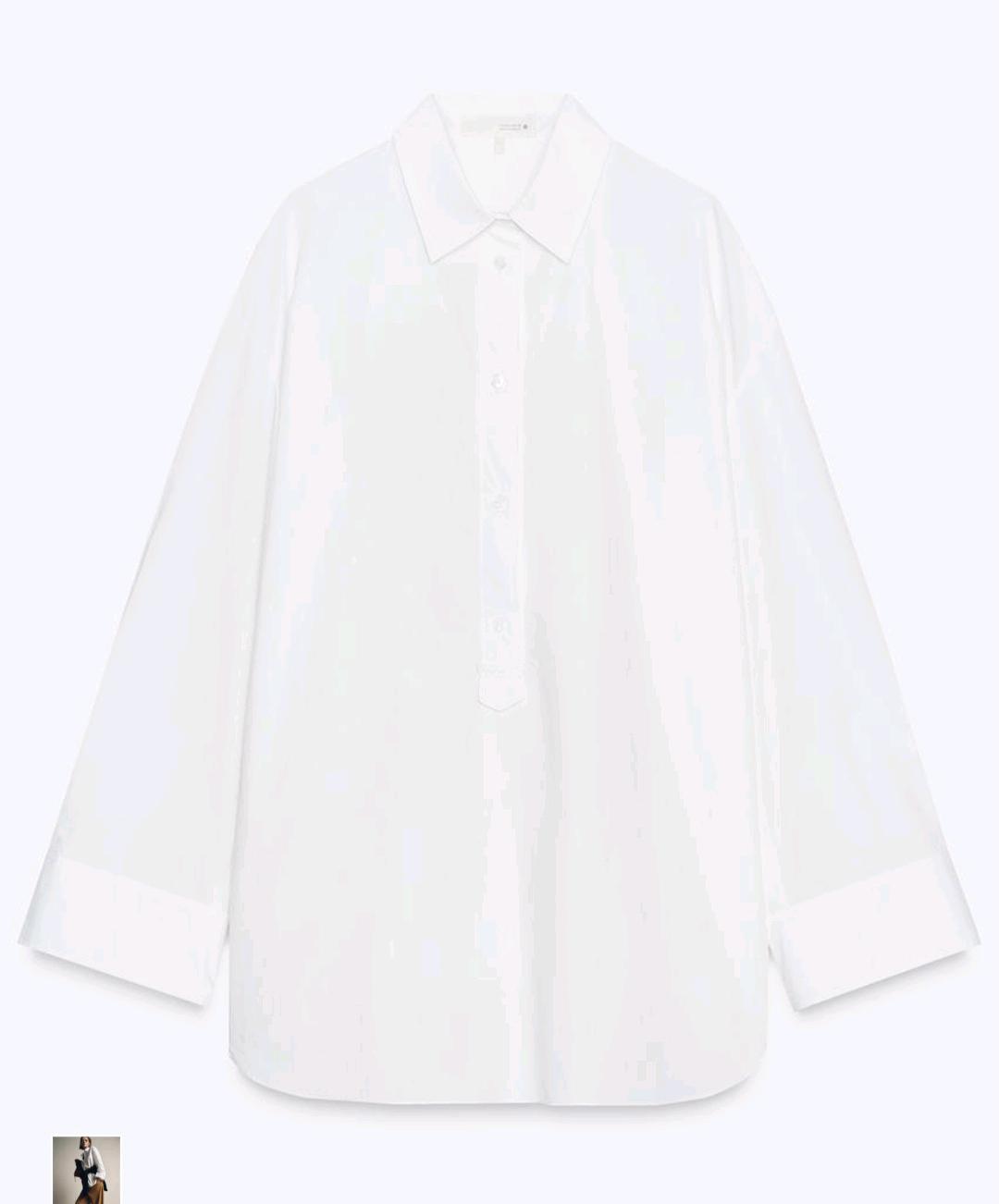 Zara Белая рубашка Zara — фото 2