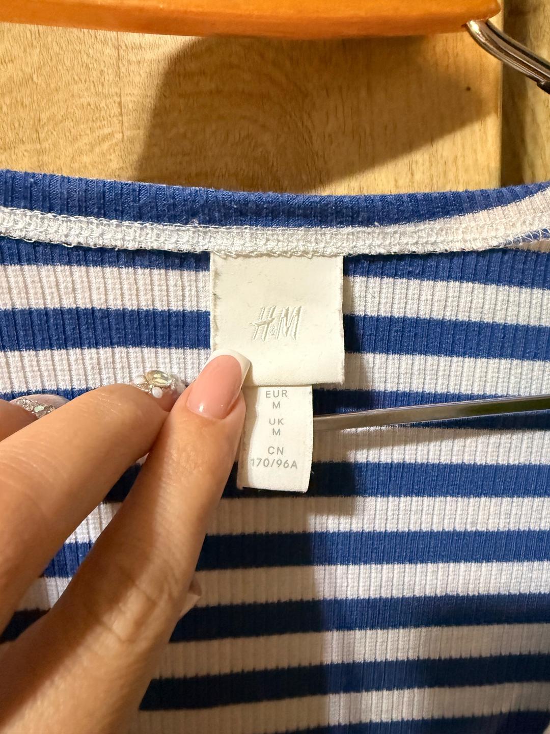 H&M Кофта в полоску с эффектом запаха H&M — фото 2