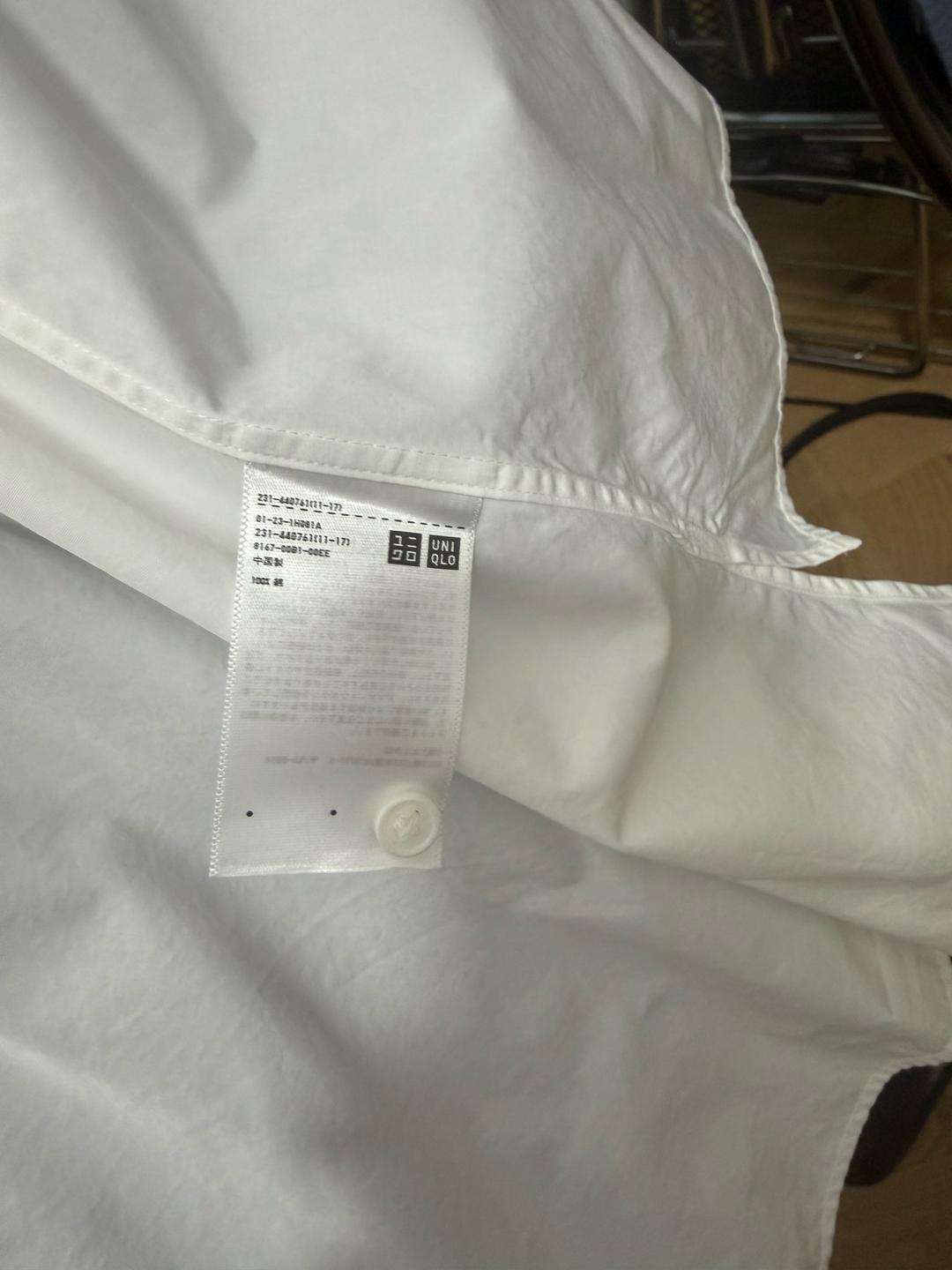 Uniqlo Белая рубашка Юникло — фото 2