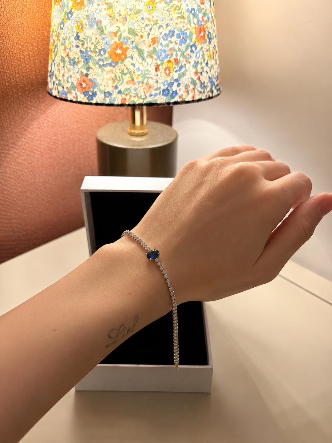 Pandora Браслет Pandora теннисный с синим кристалом ТОРГА НЕТ — фото 2