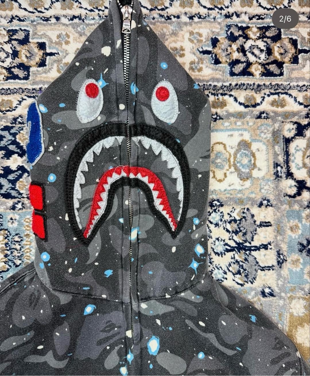 A Bathing Ape Худи bape с принтом Shark — фото 2