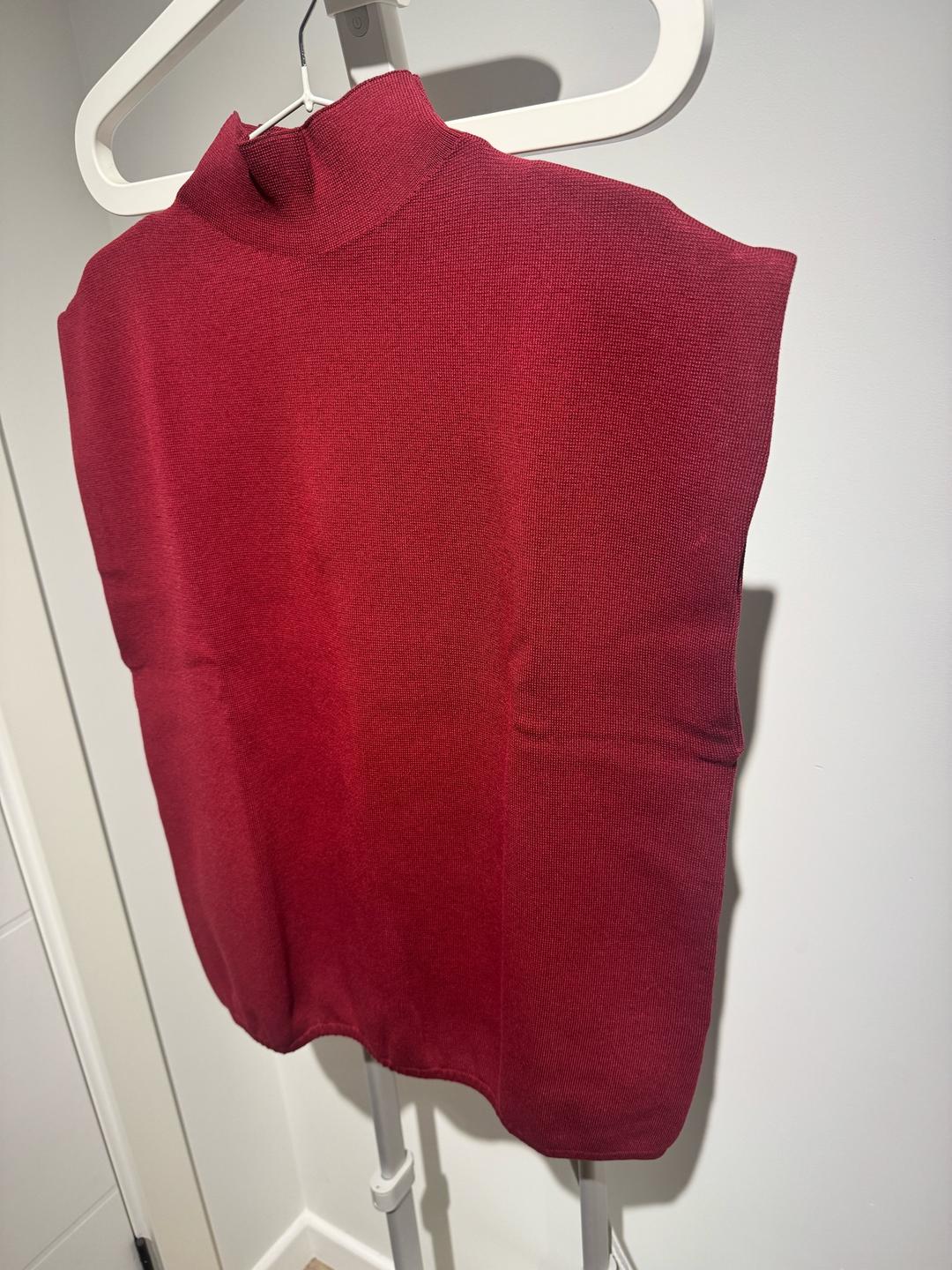 Zara Zara жилет, необычного кроя, цвета Бордо. — фото 2