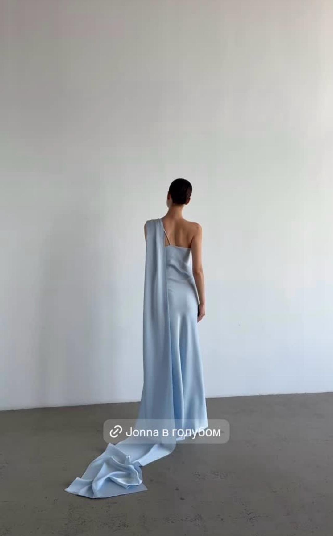 Nora Платье «Jonna» из магазина «Nora.label.kz» в голубом цвете. — фото 2