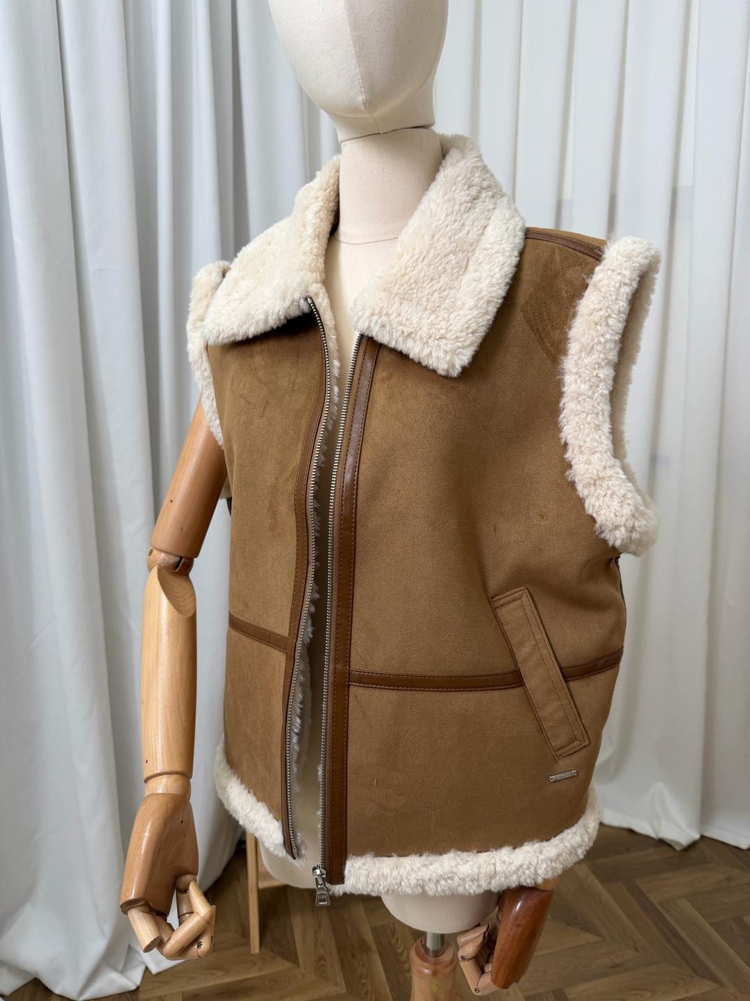 GUESS Жилет из искусственной замши и меха guess — фото 2