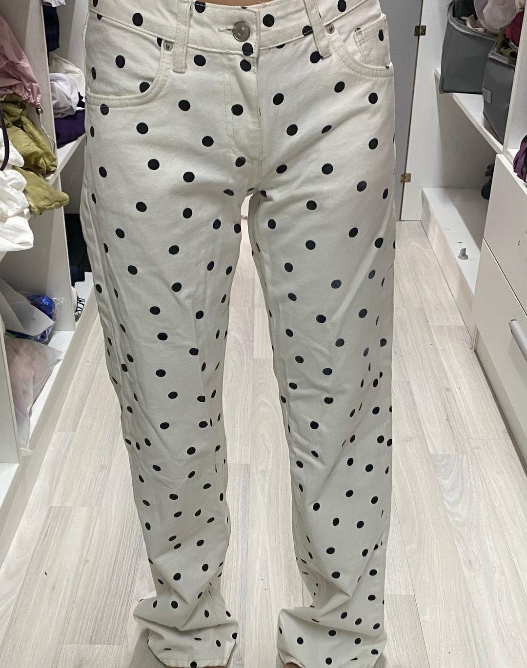 Zara Джинсы Zara в горошек — фото 2