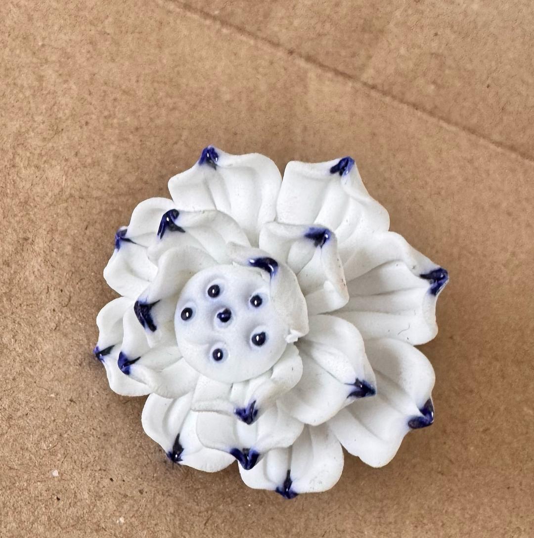 Hand Made Керамические кольца цветы — фото 2