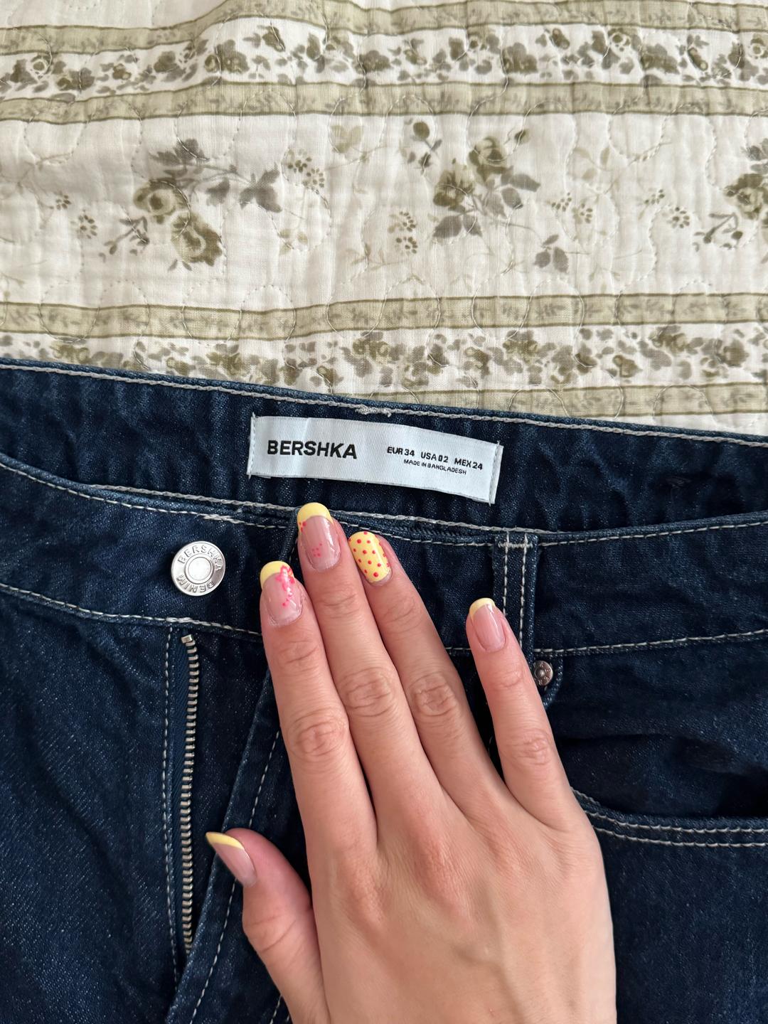 Bershka Тёмно-синие джинсы Bershka — фото 2
