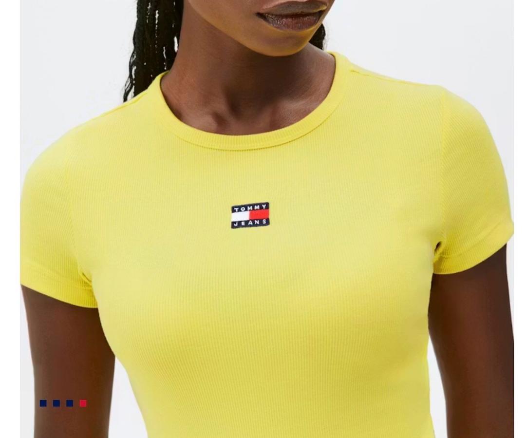 Tommy Jeans Футболка в рубчик — фото 2