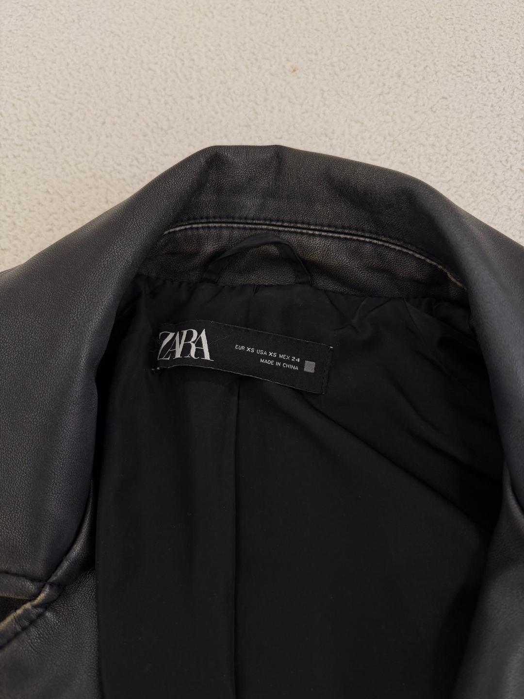 Zara Кожаный тренч Zara — фото 2