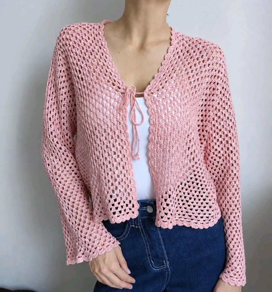 Handmade (ручная работа) Кардиган с микро пайетками💜 — фото 2