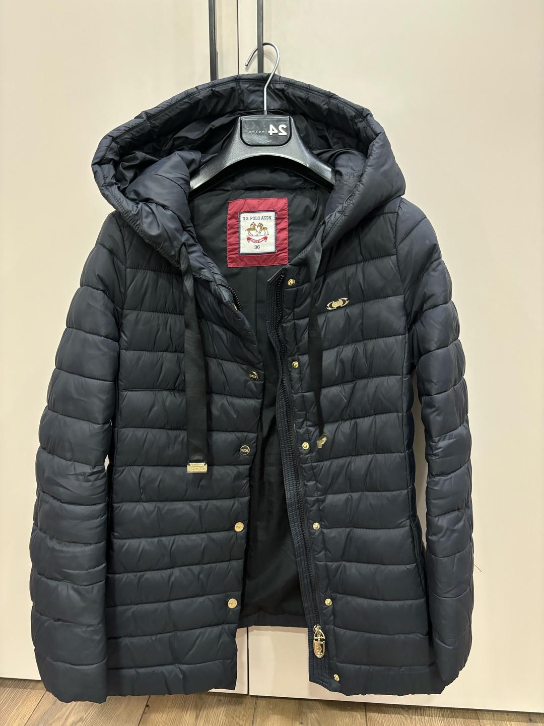 U.S. Polo Assn. Демисезонная куртка короткая синяя Polo — фото 2
