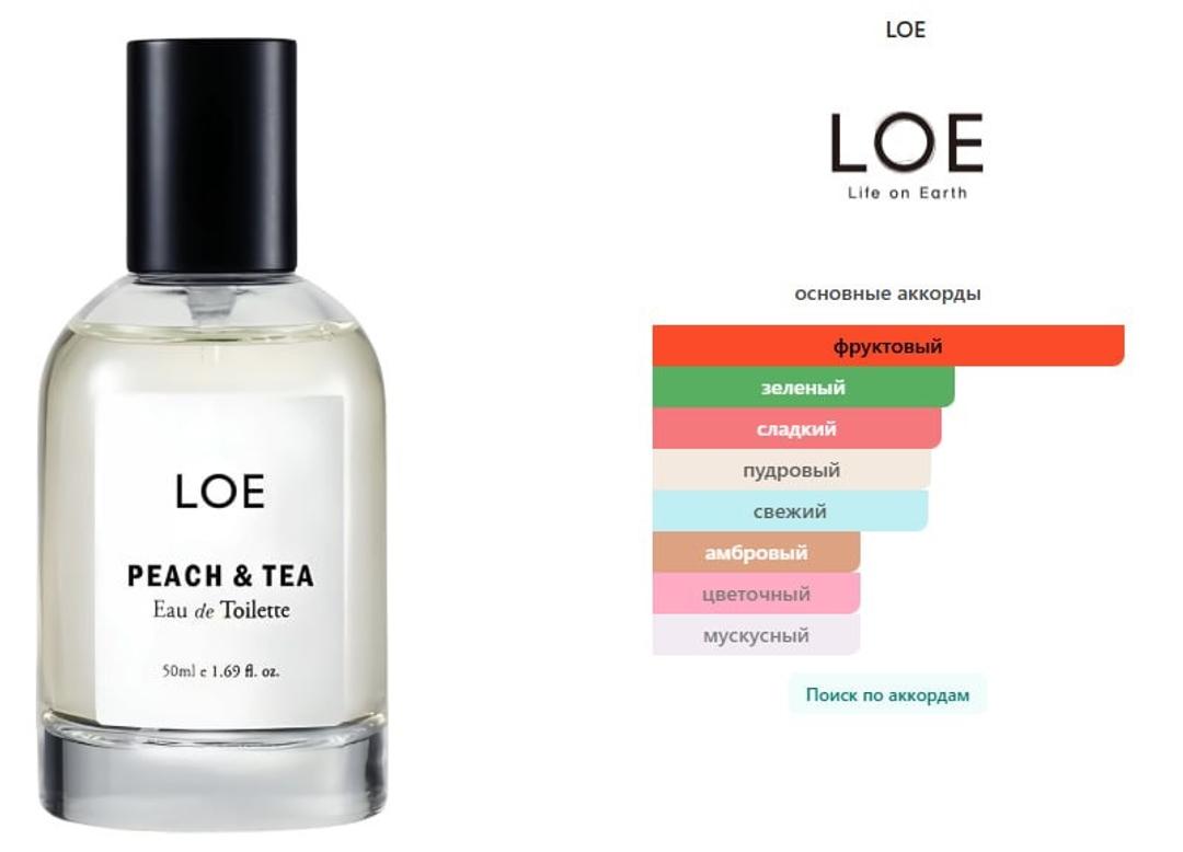 LOE Peach & Tea Eau de Toilette — фото 2