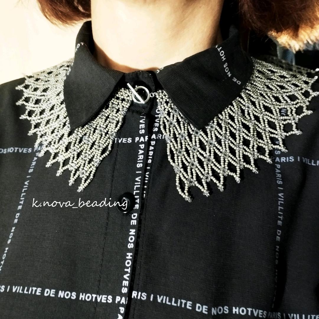 k.nova_beading Украшение воротничок из бисера — фото 2