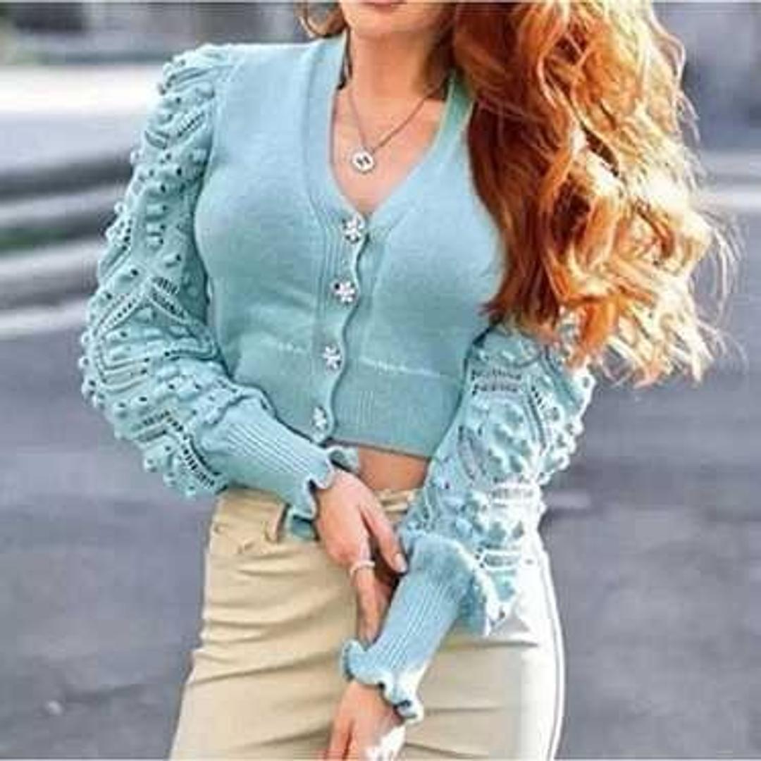 Zara трендовый и очень женственный кардиган небесно-голубого Zara S — фото 2