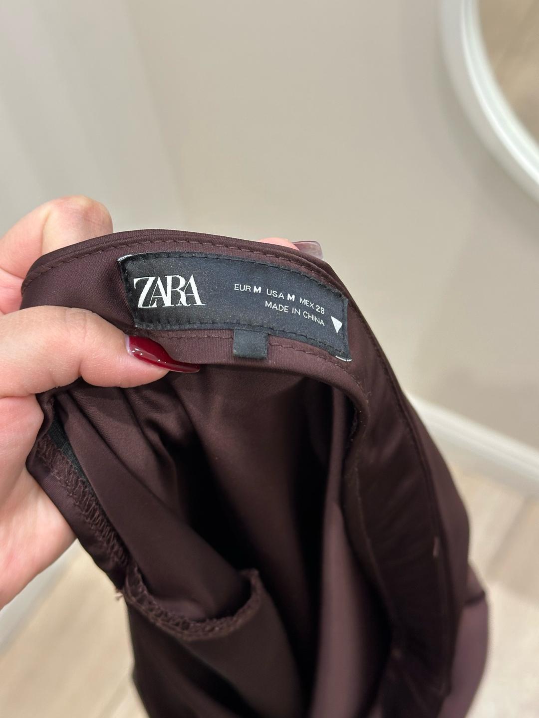 Zara Атластная длинная юбка — фото 2