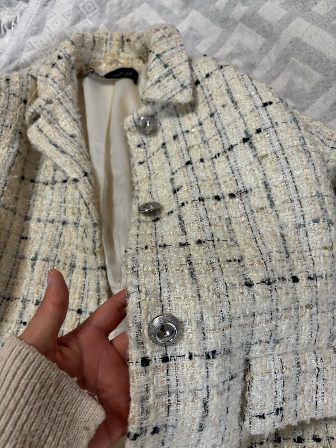 Zara Твидовый пиджак ZARA — фото 2