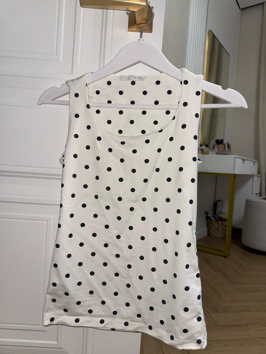 Zara ZARA топ в горошек — фото 2