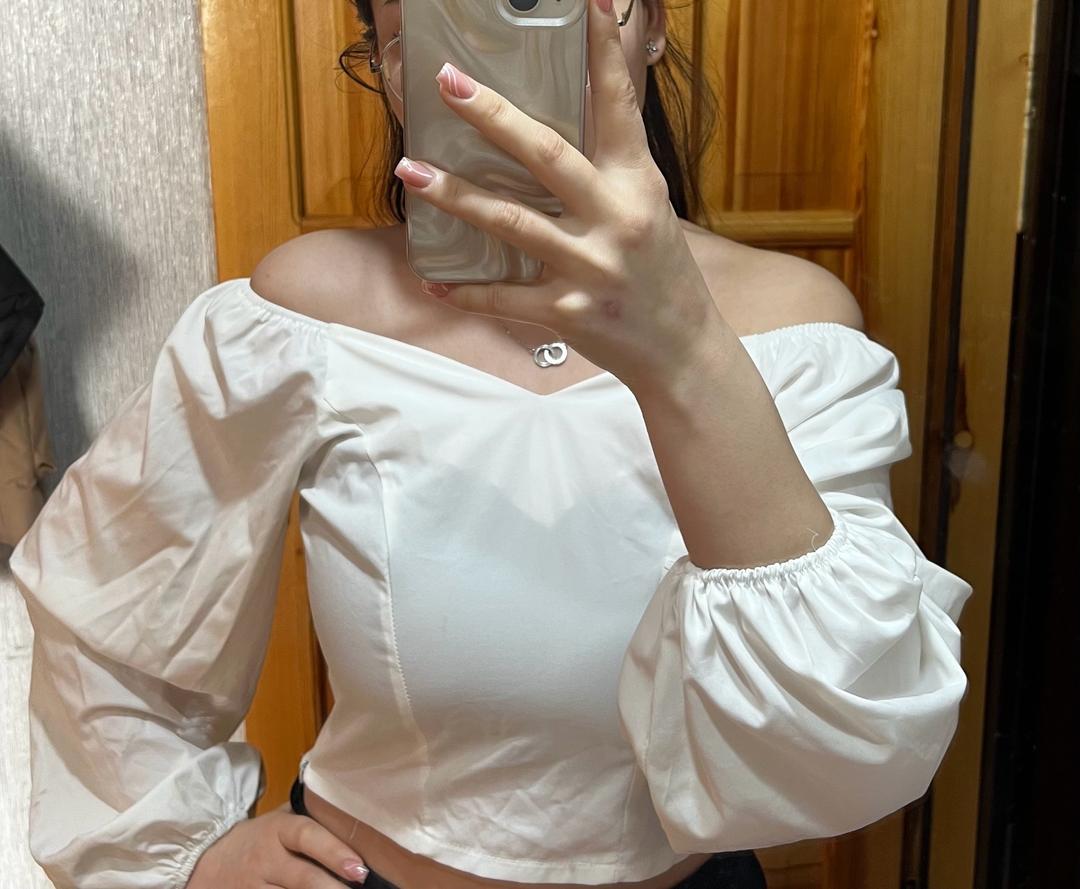 Нет бренда Блузка белая — фото 2