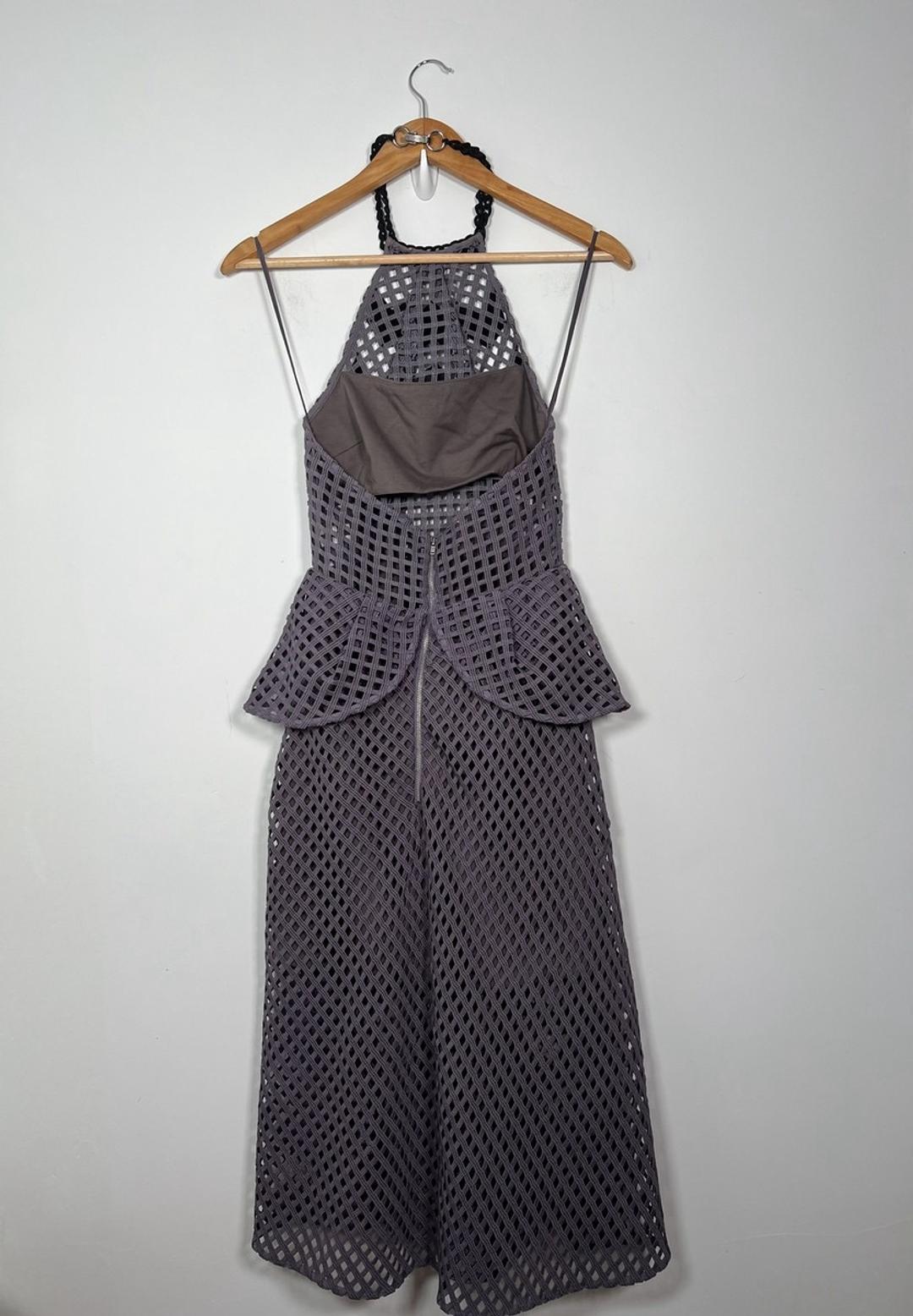 Self-Portrait Платье Self-Portrait Lattice Lace Midi Dress (UK 8 / S) — фото 2