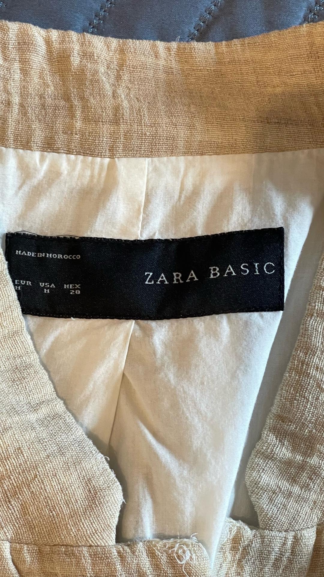 Zara Жакет (пиджак) ZARA 100% лён (немного винтаж из 2014) — фото 2