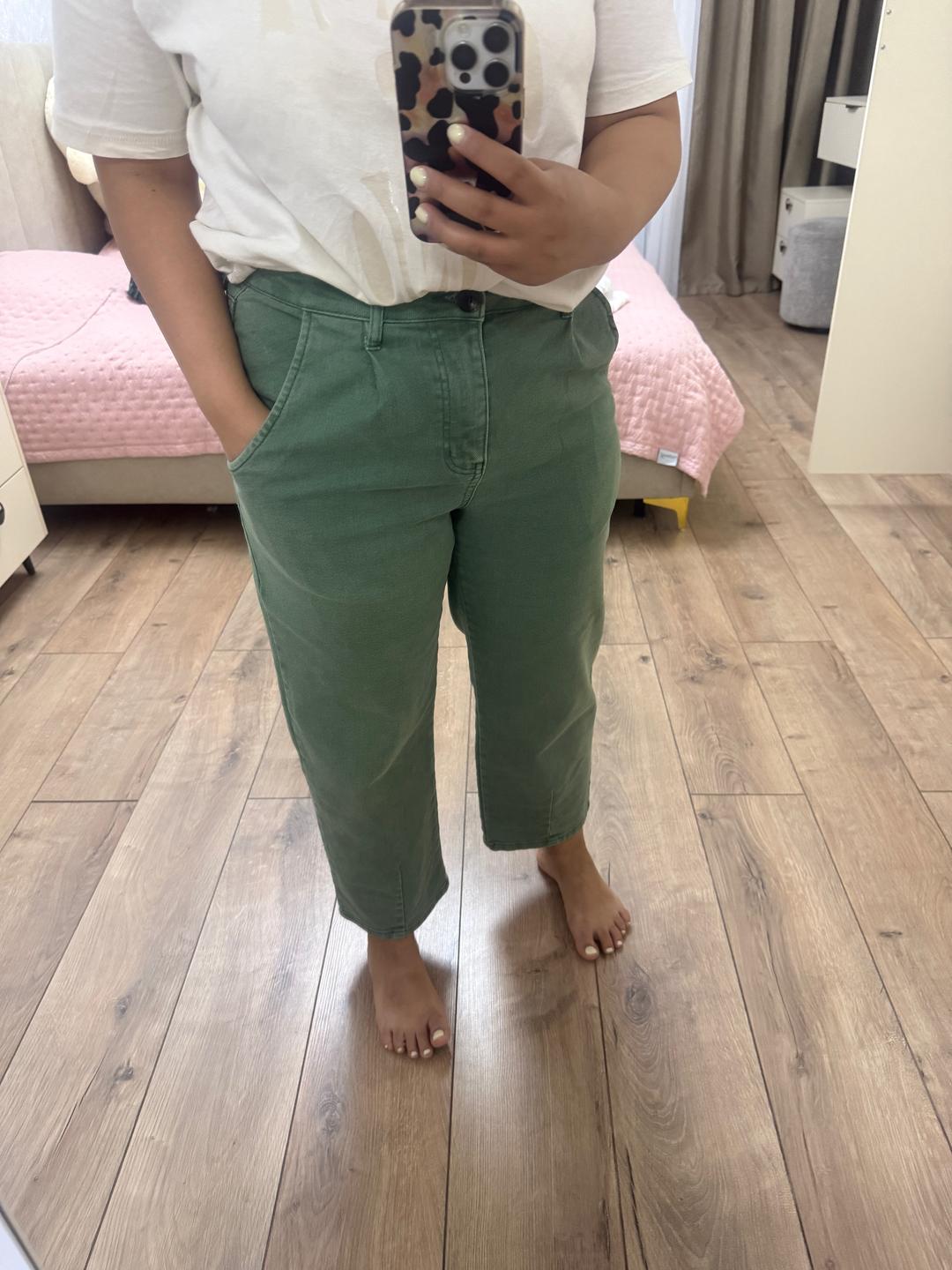 Zara Зеленые джинсы Zara — фото 2