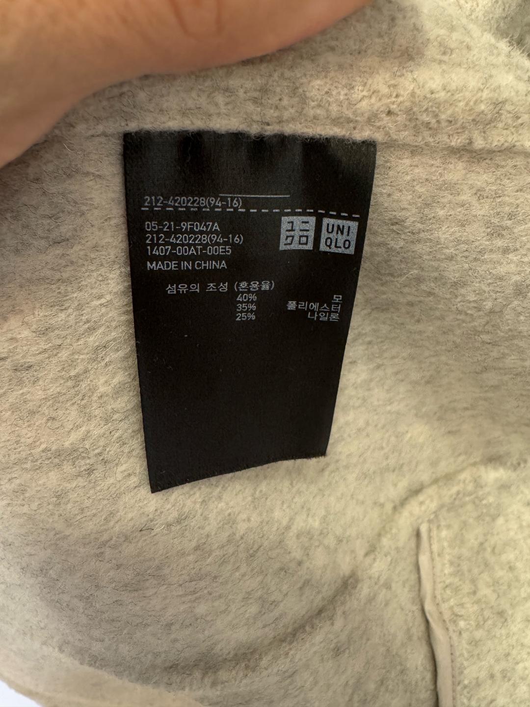 Uniqlo Пальто Uniqlo светло-серое — фото 2