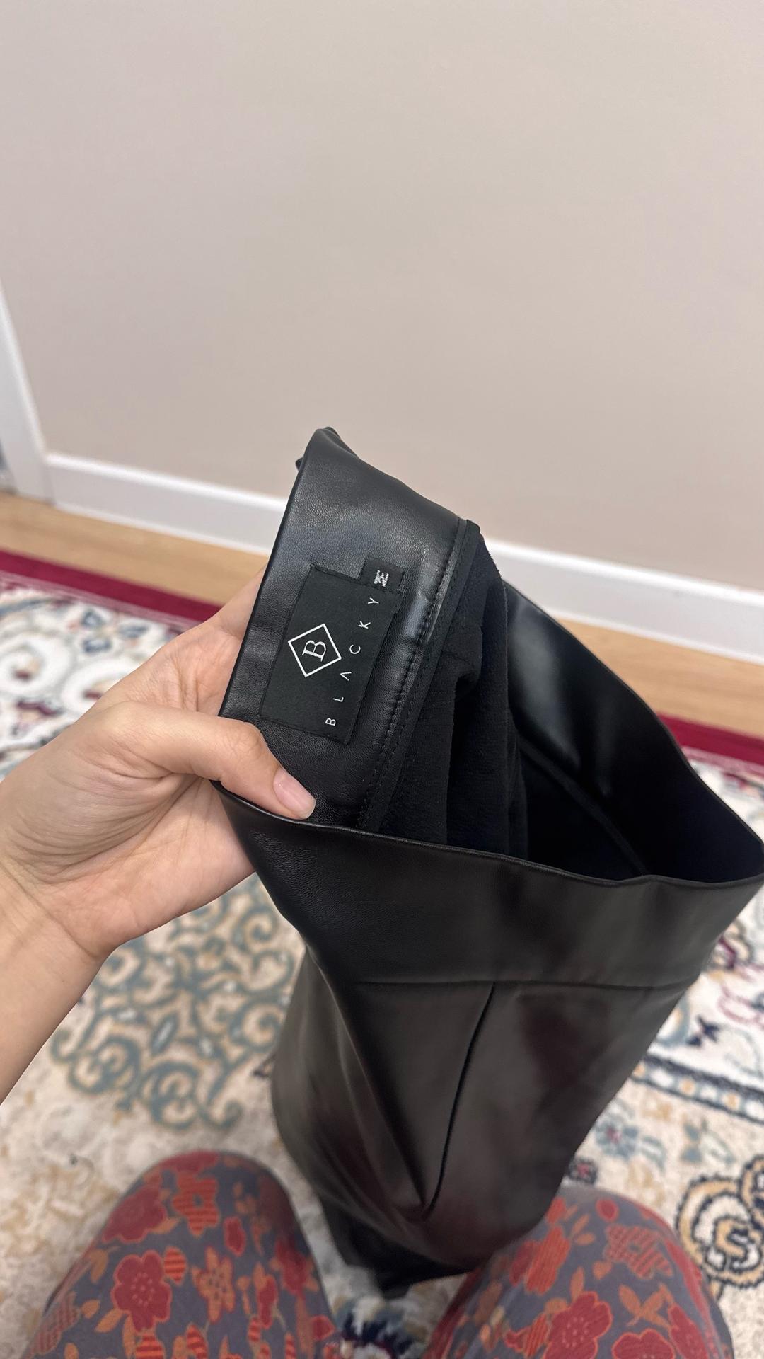 Blacky Черная кожаная юбка Blacky Brand — фото 2