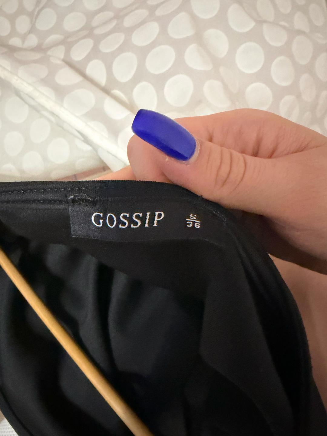 Gossip Черно-белое платье с кружевным подолом — фото 2