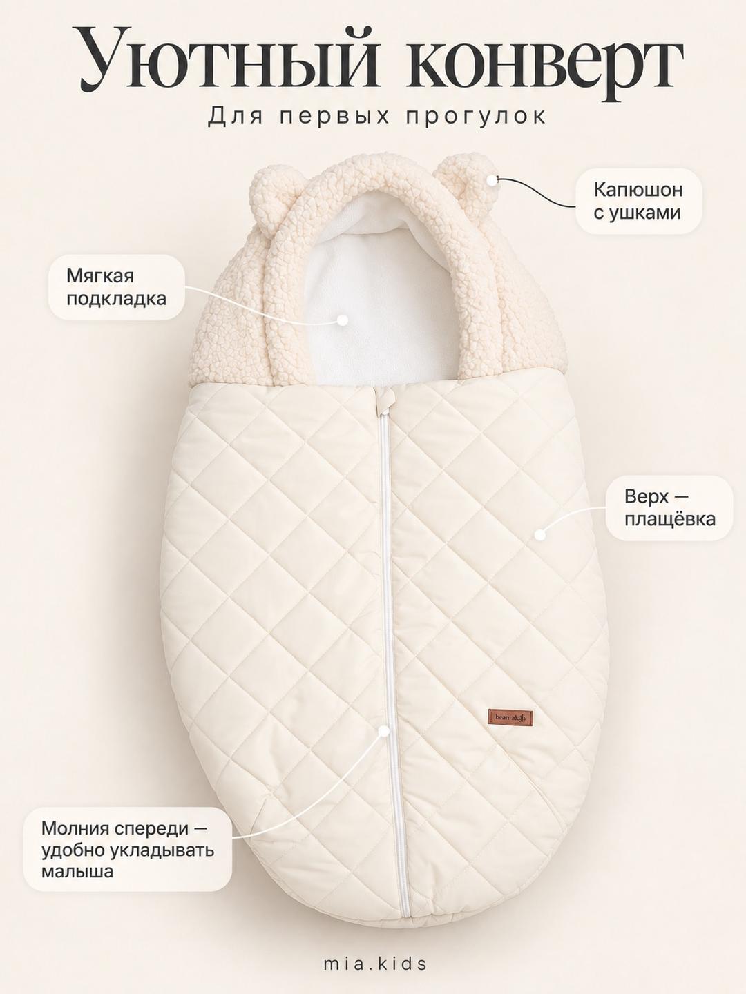 Dana Baby Комплект на выписку mia.kids: комбинезон и конверт — фото 2