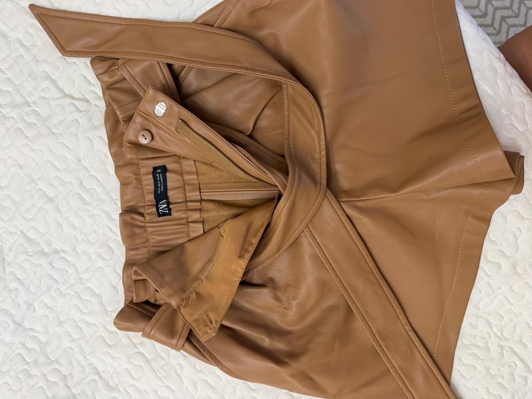 Zara Кожаные шорты Zara — фото 2