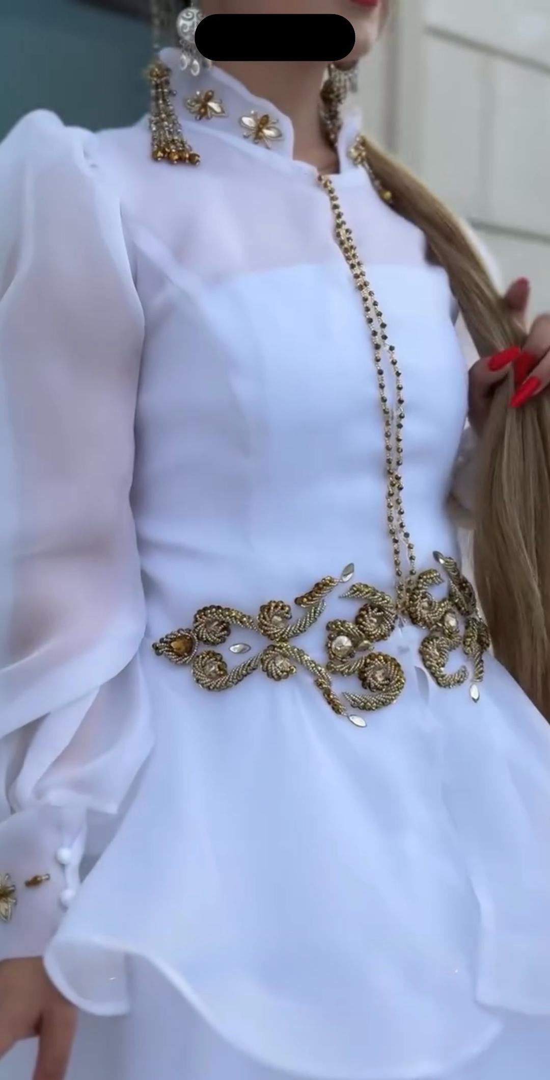 Нет бренда Белое платье для Сырға Салу. Қыз Ұзату. Узату — фото 2