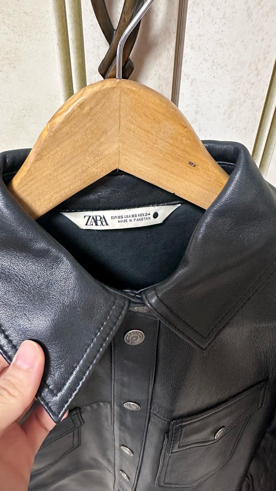 Zara Кожаная рубашка Zara — фото 2