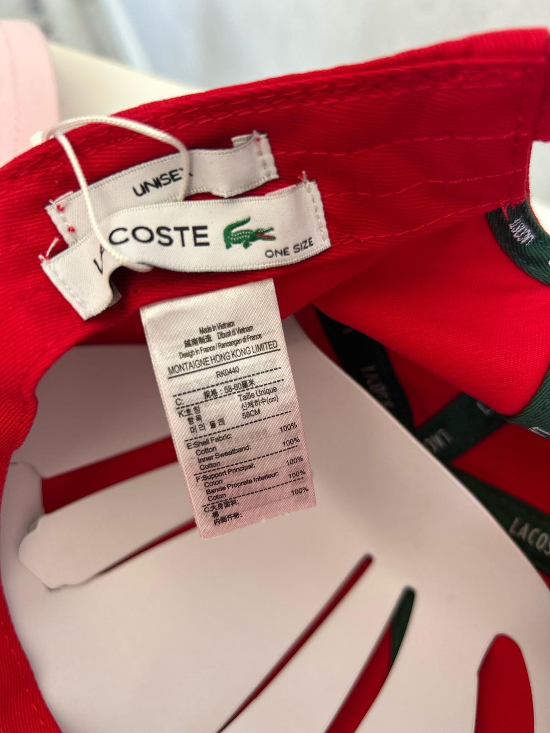 Lacoste Кепка Lacoste красная и розовая — фото 2