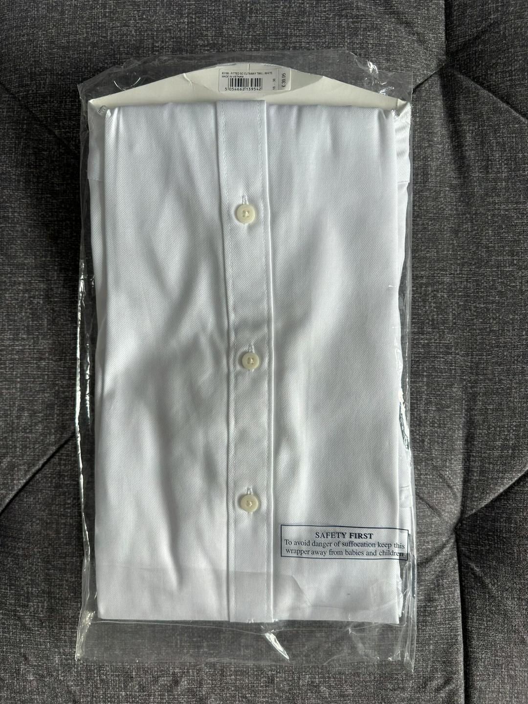 T.M.Lewin Новая рубашка T.M.Lewin London, белая Cutaway Twill, ворот 41, рукав 91 — фото 2