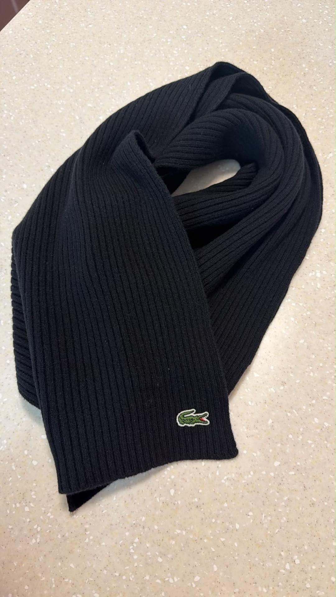 Lacoste Черный шарф от Lacoste — фото 2