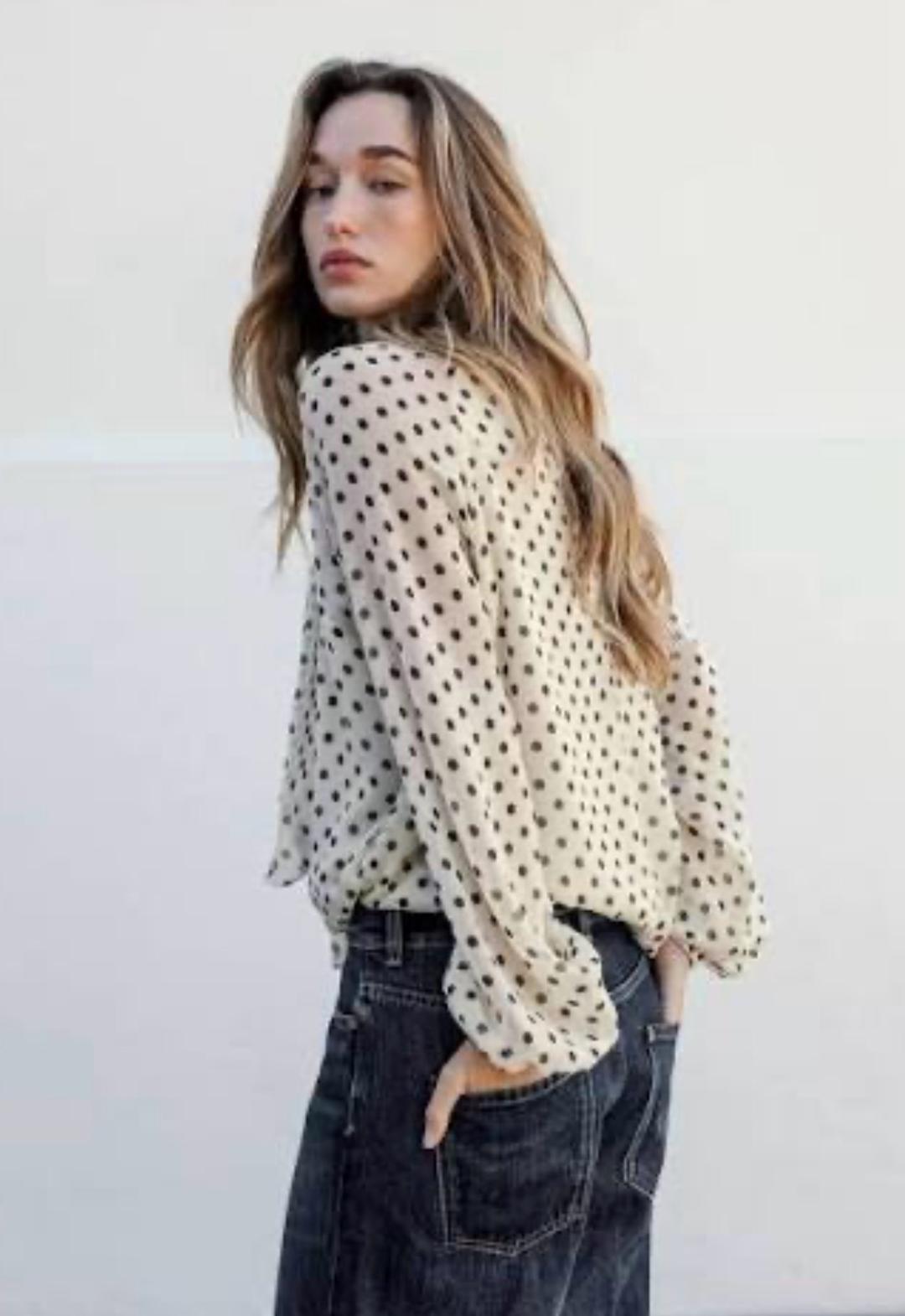 Zara Блуза Zara dot polka — фото 2