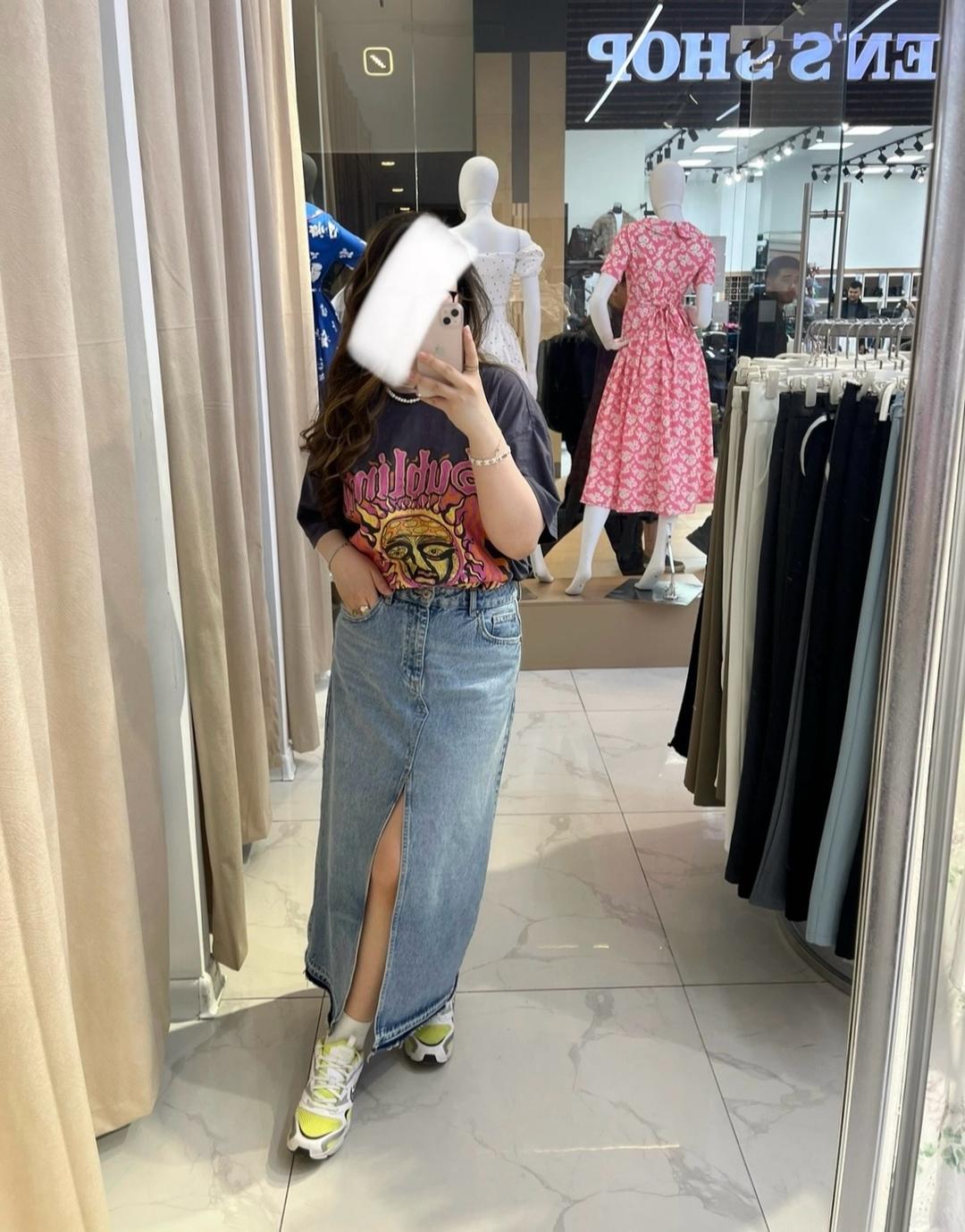 Pull & Bear Джинсовая  юбка — фото 2