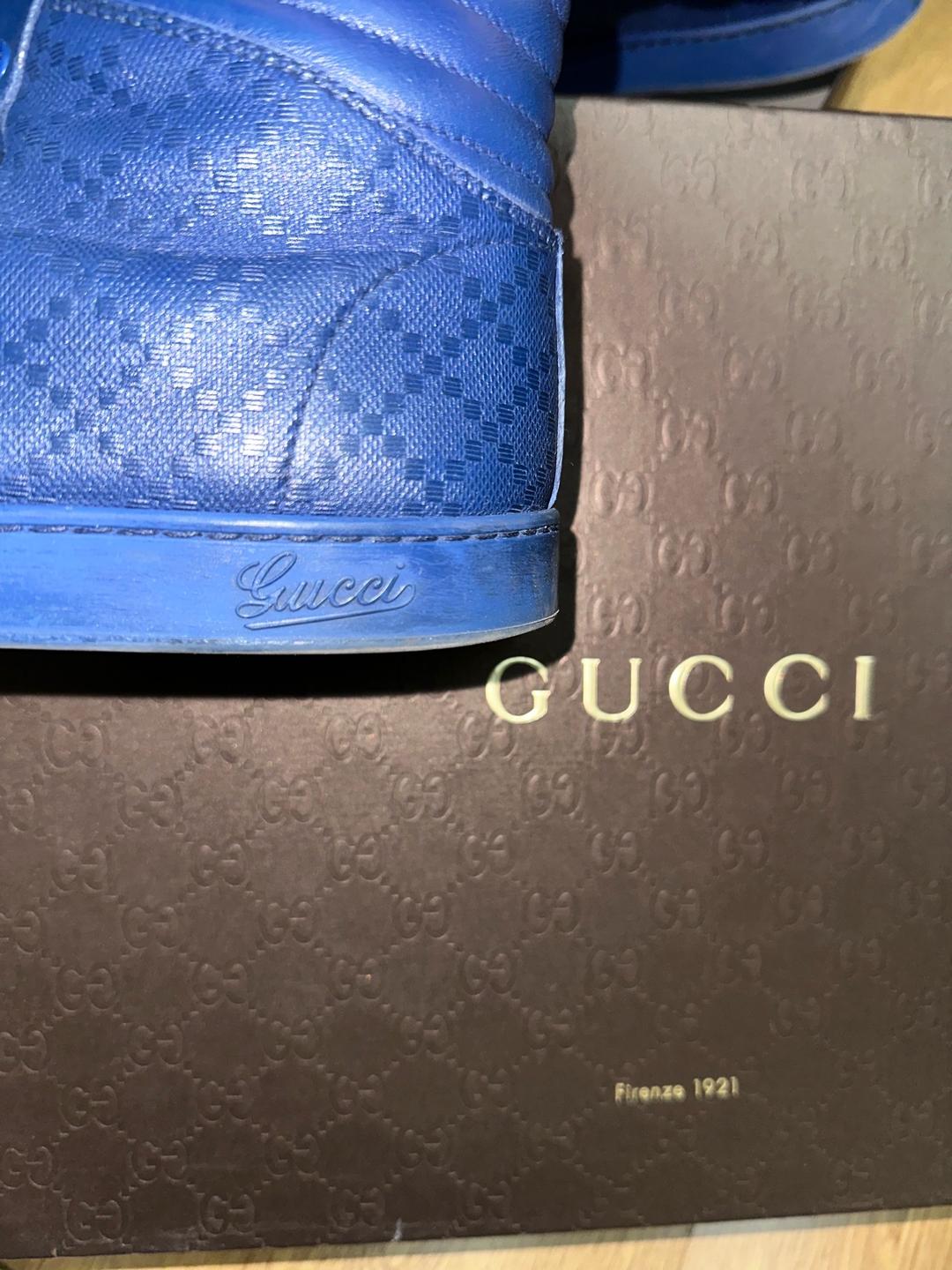Gucci Gucci Diamanté leather high top sneakers — фото 2