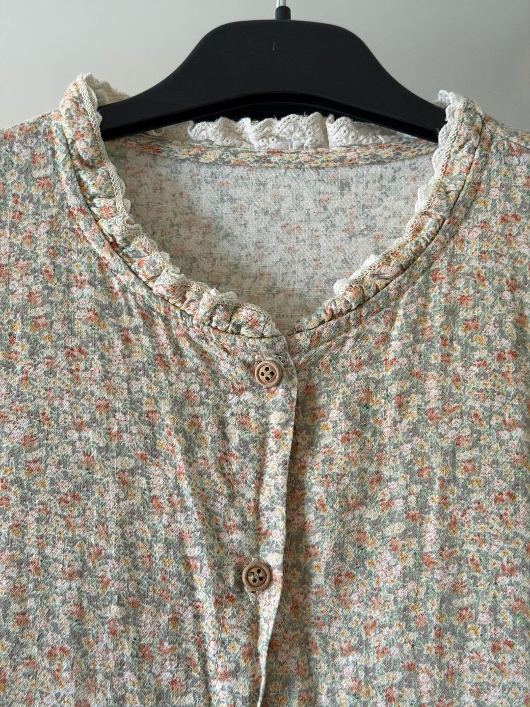 Нет бренда Платье с цветочным принтом и кружевом Mori / Cottagecore / Vintage / K-fashion — фото 2