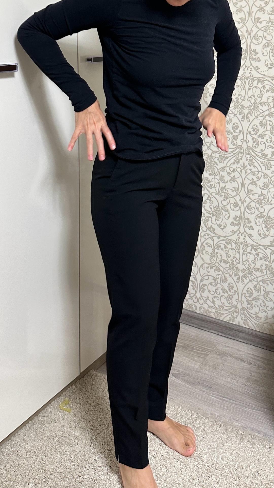 Zara Zara Basic Классические черные брюки — фото 2