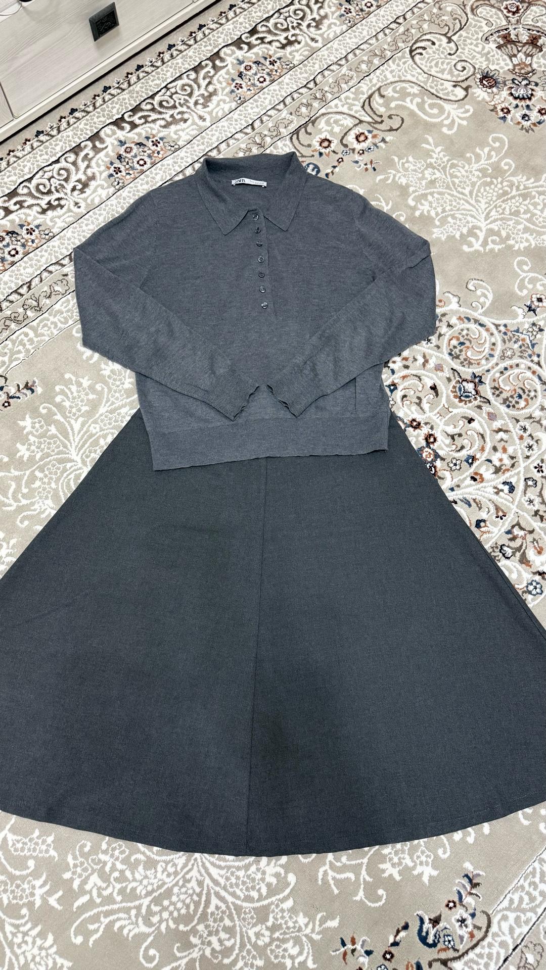 Zara Продам комплект: юбку и поло Zara+лонгслив Zara в подарок. — фото 2