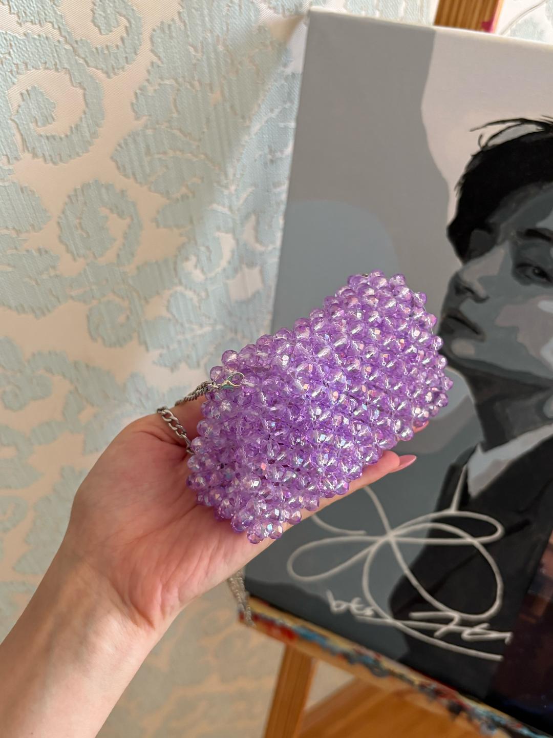 Нет бренда Мини-сумка из бусин — фото 2