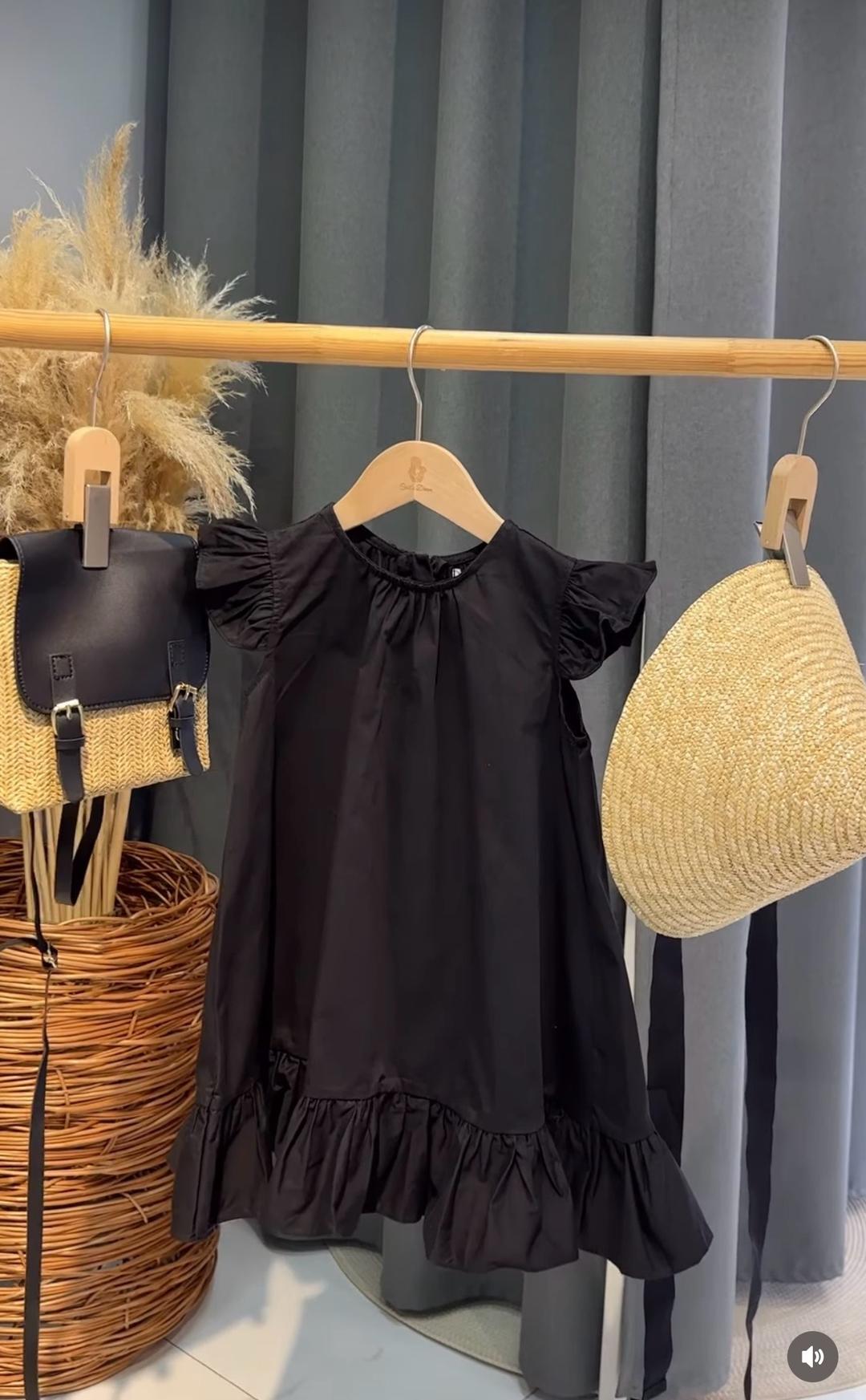 11MODA Продам черное новое платье на девочку. Размер 90 — фото 2