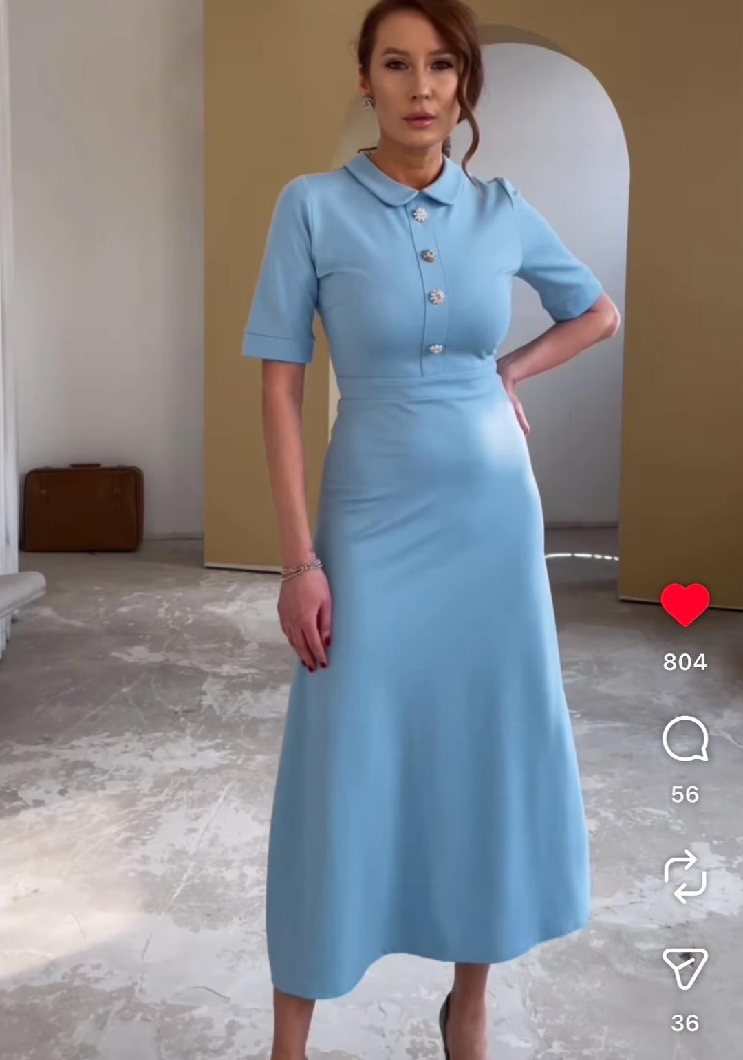 Alfeli brand Платье голубое — фото 2