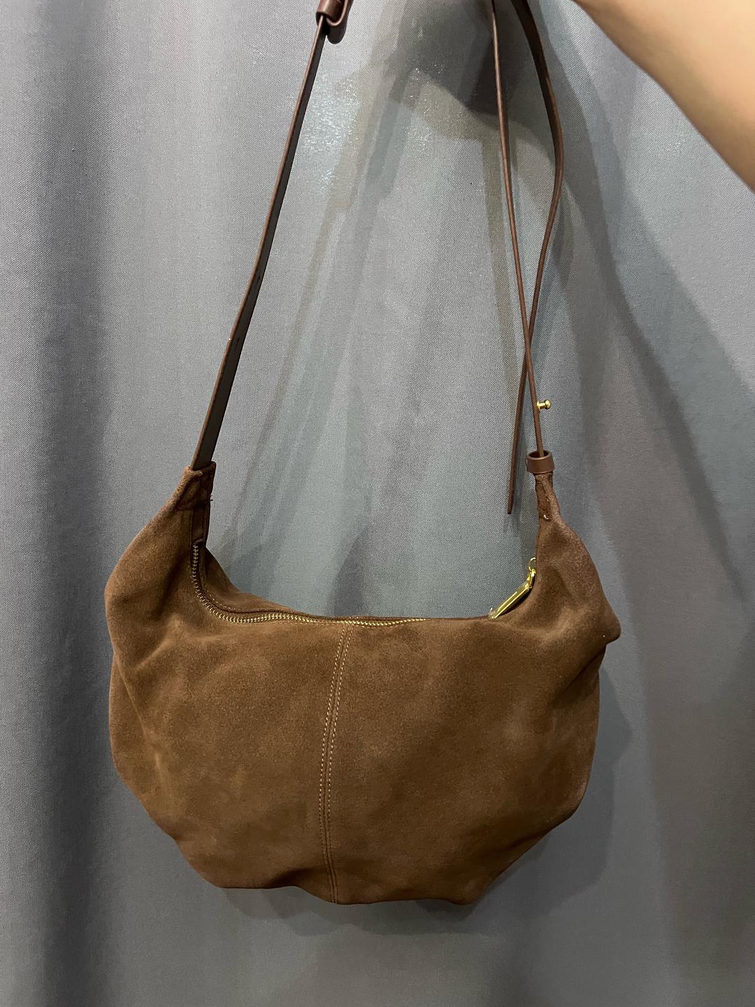 Нет бренда Сумка-хобо (hobo bag) коричневая — фото 2